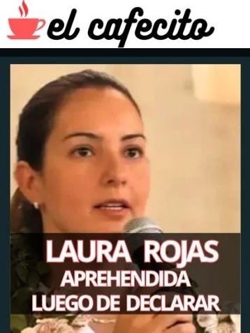 NARCOMALETAS LAURA ROJAS - EL CAFECITO La exdiputada y candidata a concejal por Santa Cruz, Laura Rojas, quedó aprehendida este lunes tras brindar sus declaraciones como testigo en la Fiscalía de Sustancias Controladas, en el marco del caso denominado “narcomaletas”. “Estamos indignados con lo que está haciendo la justicia. Ella se ha presentado de manera voluntaria, a través de un apersonamiento. Supuestamente hay evidencias que la involucran en esta investigación del juez Heber Zeballos. (...)