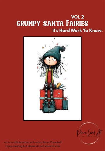 Grumpy Santa Fairies Vol 2 Holiday Digital Images for Artist PDF AND PNG - Etsy
