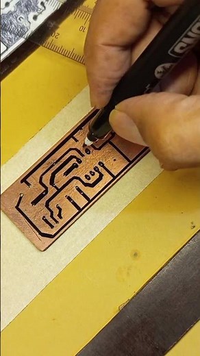 How to make a simple PCB track using a marker | board of PWM speed control