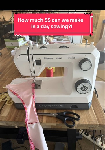 Sewing Swimsuits Together for Our Trip Funds