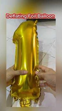 How to Deflate Foil Balloon / Storing Party Balloons idea