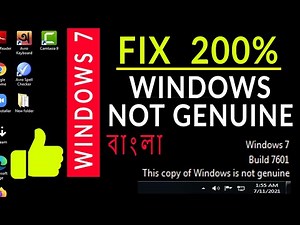 Fix This Copy of Windows is not Genuine । Remove Build 7601/7600 Windows 7/8/10 । 200% Working