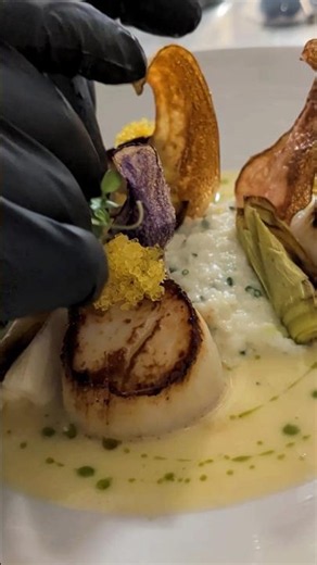 Italian Cooking - Scallops & Creamy Polenta #italianfood #cooking