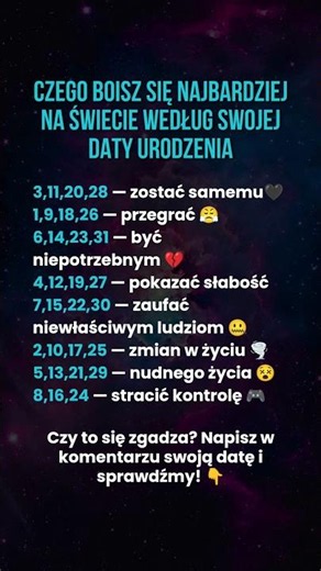 🔮 Twój największy lęk według daty! #zodiak #astrologia #horoskop #zodiarc #znaki-zodiaku