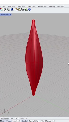 Organic Lamp Design in Rhino 🦏 From Curves to Smooth Form ✨ #Rhino3D #3DModeling #ProductDesign