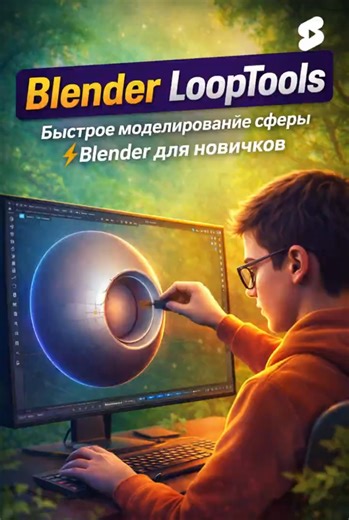 Blender LoopTools ⚡ Quick Sphere Modeling | Blender for Beginners