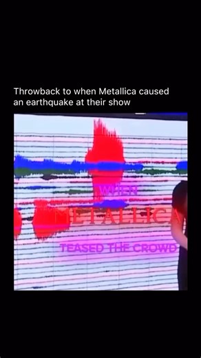 Creator’s Almanac™ on Instagram: "Metallica fans caused a minor, localized earthquake on May 7, 2025, during a concert at Virginia Tech’s Lane Stadium in Blacksburg, Virginia. The seismic activity, recorded by the Virginia Tech Seismological Observatory, was triggered by over 60,000 fans jumping in unison to “Enter Sandman” during the encore. It remains one of the few times in history a musical performance has been officially recorded as a geological event. [Metallica, Seattle Earthquake, Master