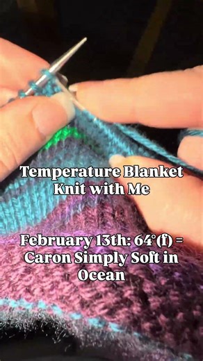 Temperature Blanket Knit with Me - February 13th