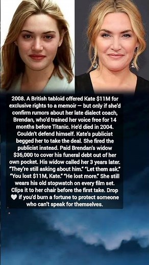 Kate Winslet Lost $11 Million to Protect Her Late Voice Coach | A Powerful True Story