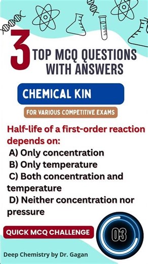 Chemical Kinetics🔥| Class 12 | PYQs | MCQs| One shot Revision | CBSE 2026 ⚡ #chemistryshorts