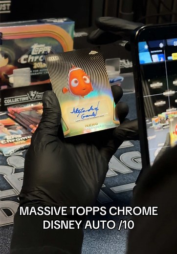 Rare Finding Nemo Auto /10 from Disney Topps Chrome