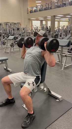 Do Seated Dumbbell Military Press For Deltoid Growth