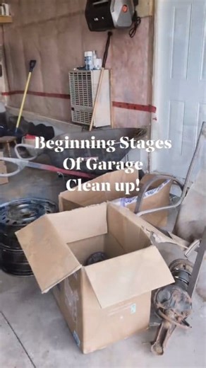 Garage clean up is underway! Cleaning out your garage can seem like an overwhelming task but, if you divide it into stages, it'll feel more obtainable! 1 section, 1 corner at a time. #springcleaning #garagecleanout #cleaningtips #cleaning | Maid By Nature Cleaning