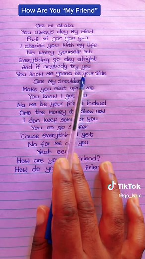 My Friend Lyrics by Johnny Drille and Don Jazzy