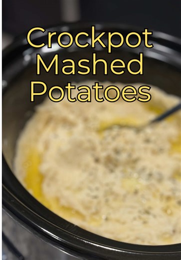 These turned out SO good… but what I loved most? I didn’t have to think about them at crunch time. I had steaks on the grill, dinner rolls in the oven, and all the chaos that comes with getting everything ready at once—and these were already DONE. I made them earlier in the day, let the crockpot do all the work, and when it was time to finish, it was so simple: I used my masher to break up the potatoes, grabbed my flat whisk to mix everything together, added butter on top, put the lid back on… a