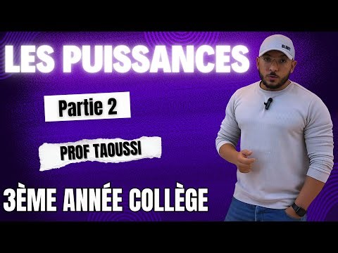 Exercices Corrigés des Puissances Partie 2 pour la 3ème Année collège سلسلة تمارين درس القوى