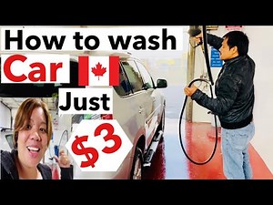 How to coin wash your car for $3 in Canada/how to quick self service car wash.vlog