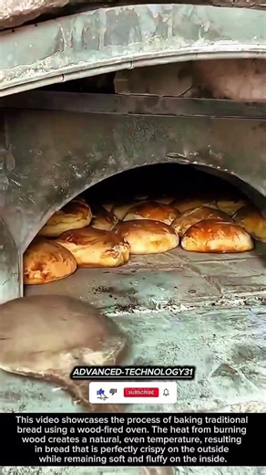 Wood-Fired Perfection: The Secret Behind Authentic Traditional Bread !! #innovation #tool