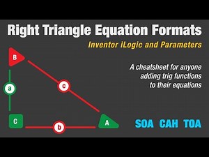 Properly formatted equations for both iLogic and Parameters for right triangles