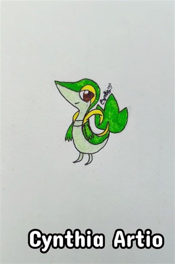 Drawing Snivy ✏ #pokemon#snivy#shorts#how#howto#howtodraw#easy#stepbystep#anime#viral#ytshorts#draw