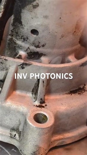 Laser blasting grease off metal