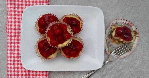 Mini Cherry Cheesecake Cupcake Recipe