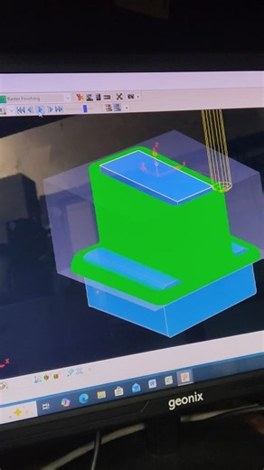 16 bull R2 constant Z finishing program running #vmc #machine #cncsoftware #powermill2017 #shorts