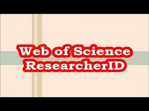 Web of Science ResearcherID | WoS ID | by Dr.Selvaganesan & Dr.Jana