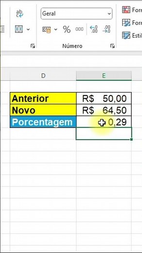 Como calcular a Porcentagem de Aumento no Excel
