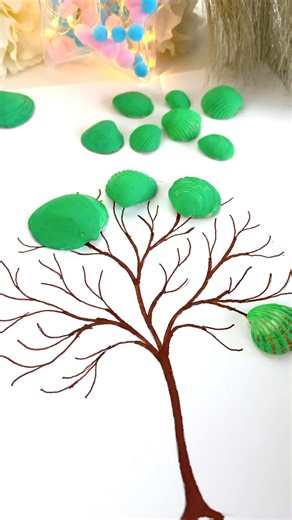How to make Shell Tree DIY #art #shorts #creative