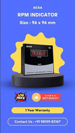 ⚙️ Digital RPM Indicator for Motor Speed | Acxa 994R & 774R | Tachometer for Industrial Machines