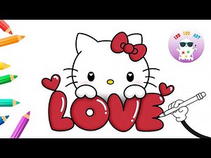 How to Draw Hello Kitty Love | Cute & Easy Drawing Tutorial for Beginners