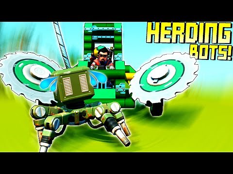 Using Saw Blades to Control Dozens of Bots! - Scrap Mechanic Multiplayer Monday