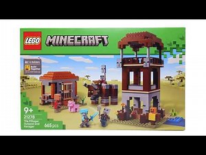 LEGO Minecraft The Pillager Outpost and Ravager 21278 | Speed Build