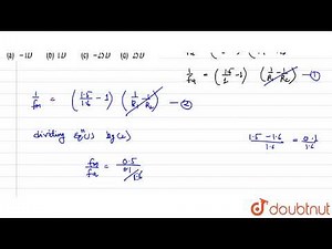 A thin glass (refractive index 1.5) lens has optical power of `-5D` in air. Its optical