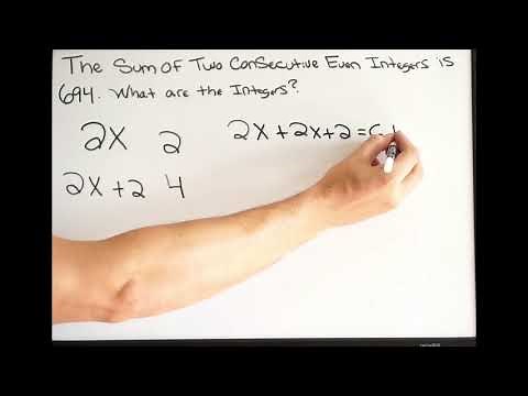 The Sum of Two Consecutive Even Integers - What are the Integers?