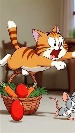 Cat vs Mouse Cartoon Fight 🐱🐭 | Funny Kitchen Chase