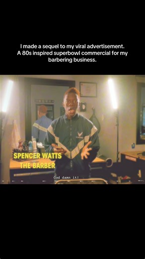 80s Inspired Barbering Ad for Super Bowl Excitement