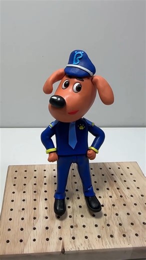 Turning Clay Into a Cute Police Dog 🐶👮 | Satisfying Mini Character Creation