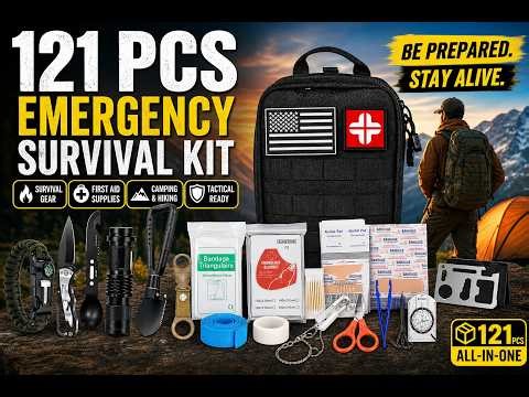 Emergency Survival Kit First Aid Kit 121Pcs Tactical Gear