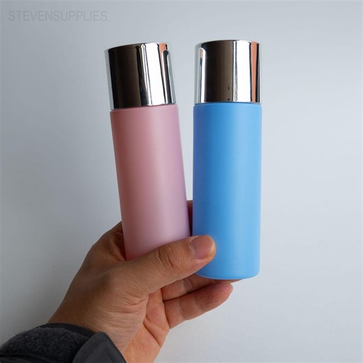 1-200pcs 100ml Luxury Toner Bottle Blue/pink Glass Bottle+silver Screw Cap for Facial Skin Care Oil Body Personal Care Travel Portable Bulk - Etsy