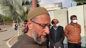182K views · 10K reactions | AIMIM leader Asaduddin Owaisi today reaches to meet loksabhaspeaker Om Birla in connection to attack on his convoy in UP yesterday. He says Speaker called him yesterday and enquired about. | Anwar Sadat - AIMIM | Facebook