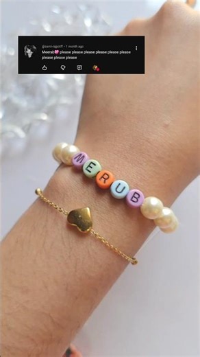 diy name brackets ✨ #shorts #youtubeshorts #bracelet #beads