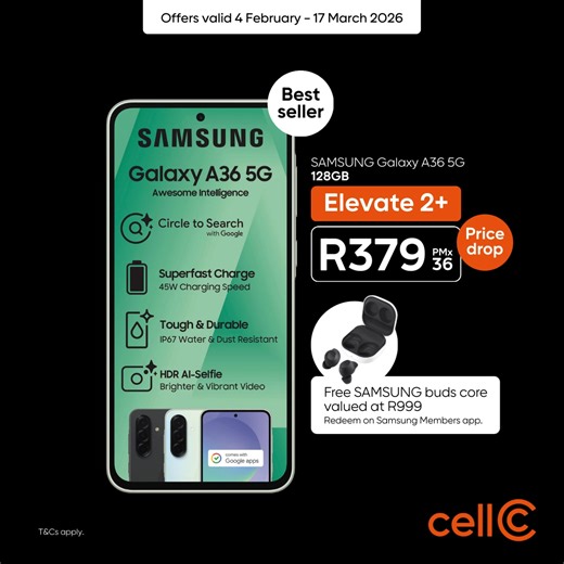 The best seller deals you don’t have to second-guess. Get ’em online or in-store until 17 Mar. https://cellc.link/4qC4Lzj | Cell C