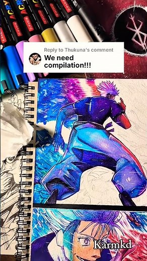 Like target: 500✨Gojo vs Sukuna Domain Clash 🔥 | Drawing#animeart #gojo #sukuna