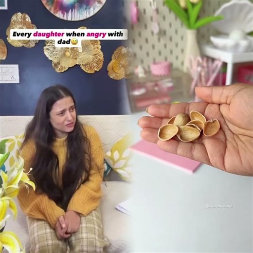 Every daughter when angry with dad😅#dimplewali#relatable#daughter#dad #family#angry#viral#mom#short