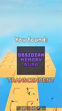 Found the [TRANSCENDENT] Obsidian Memory Aura! 😱 [Find The Auras] Guide!