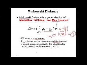 Machine Learning course lecture: Proximity Measures between Numeric attributes