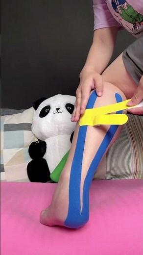 How do you put kinesiology tape on the hind leg?