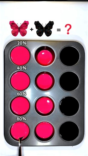 "Hot Pink & Black Color Mixing - Stunning Shades!" 🌈️💥 #colormixing #colorpalette #ArtShorts #ASMR